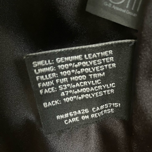 black rivet leather jacket on a warm lining size L org $599 with defect - Picture 12 of 16